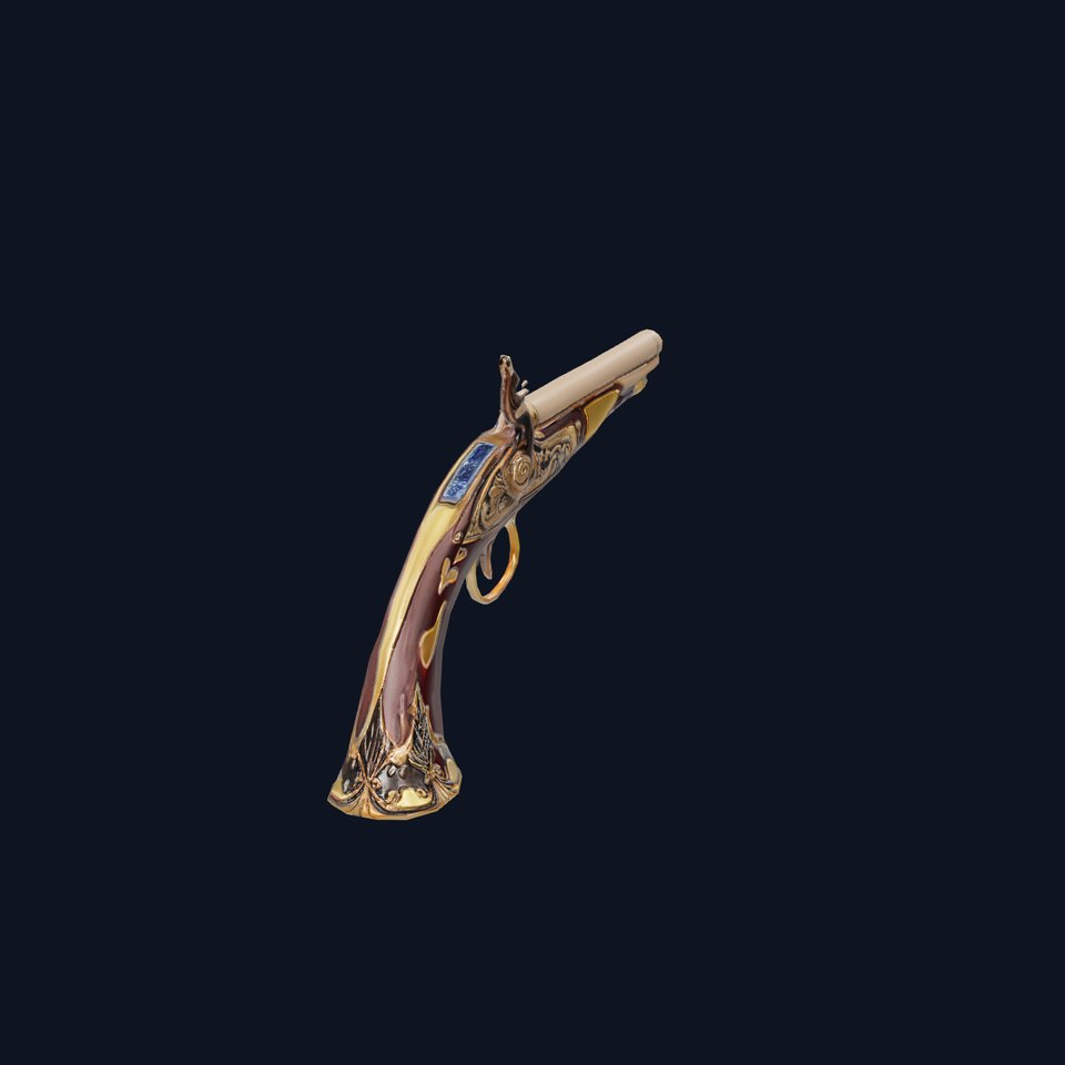 Ornate Flintlock Pistol model pack